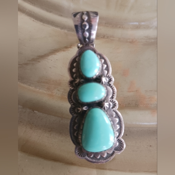B Johnson sterling pendant turquoise - Picture 1 of 4